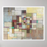 Dawn Beach Lattice Abstract Painting posters