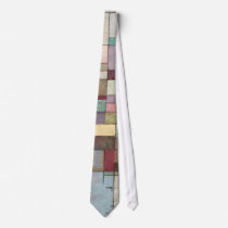 Dawn Beach Lattice Abstract Painting Ties