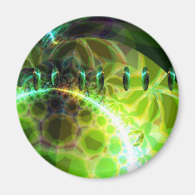 Dawn of Time – Lime & Gold Emerge Refrigerator Magnet
