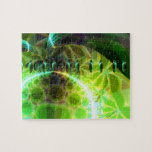 Dawn of Time – Lime & Gold Emerge Jigsaw Puzzles