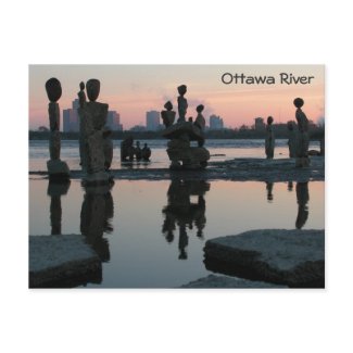 Dawn on the Ottawa River. postcard
