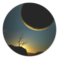 Dawn Round Sticker