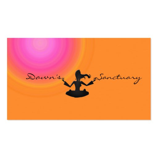 Dawn's sanctuary business cards (front side)
