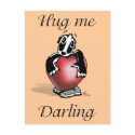 Daxtari lil Badger - Hug me Darling - Postcard by Illow_Orange Daxtari lil Badger - Hug me Darling - Postcard