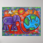 Day and Night On Planet Earth Print