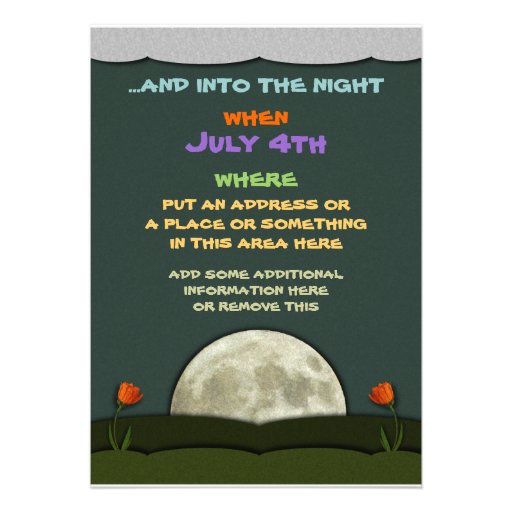 Day and Night Summer BBQ / Reunion Invitations