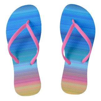 Day at the Beach Flip Flops Adult, Slim Straps