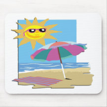 Day at the Beach Mouse Pads