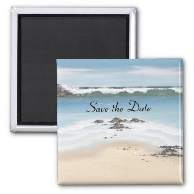 day at the beach Save the Date Magnet