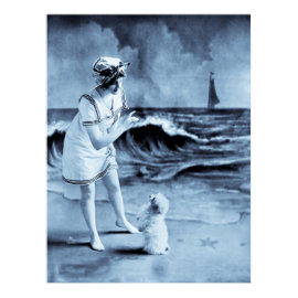 Day at the Beach - Vintage print