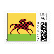 Day At The Races Postage Stamps
