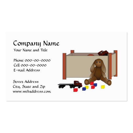 Day Care Child Care Babysitter Business Card