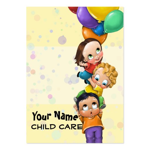 Day Care. Child Care. Babysitting. Promo card Business Cards (front side)