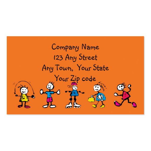 day care,child care, teacher or  babysitting business card (front side)