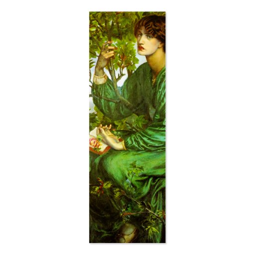 Day Dream Bookmark by Dante Gabriel Rossetti Business Card (front side)