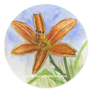 Day Lily Painting Stickers sticker