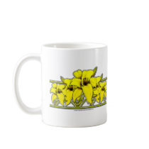 Day Lily Strip mugs by klclewis Day Lily Strip mugs