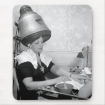 Day of Glamour Vintage Beauty Parlor New York City Mouse Pad