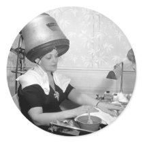 Day of Glamour Vintage Beauty Parlor New York City Stickers