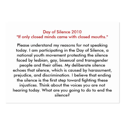 Day Of Silence