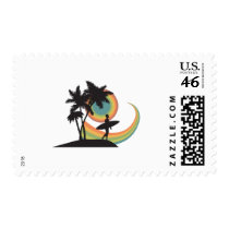 day of surfing vector design postage