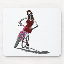 Day of the Dead Bike Chic Mouse Pads