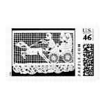 Day of the Dead - Bride and Groom in Horse-drawn C Postage Stamps