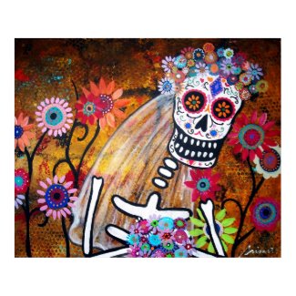 DAY OF THE DEAD BRIDE POSTER print