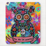 Day of the dead Calavera Bulldog Mousepads