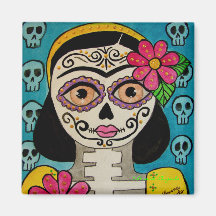 Day of the dead Catrina Magnet