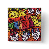 Day of the Dead / Dia de los Muertos / Sugar Skull buttons