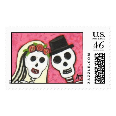 Day of the Dead, Eternal Marriage - Postage Stamp