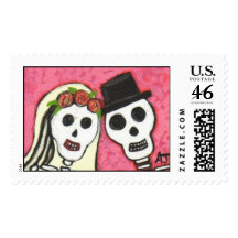 Day of the Dead, Eternal Marriage - Postage Stamp