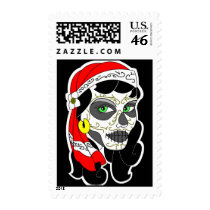 Day of The Dead Girl Stamps