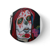 Day of the Dead Head buttons