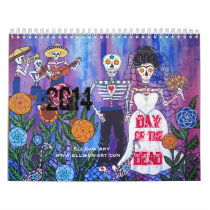 Day of the Dead Illustrated "Lovers" Calendar 2014