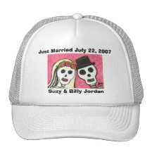 Day of the Dead - Just Married cap Mesh Hat