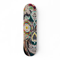 Day of the Dead Neon Glow Skateboard Deck
