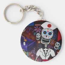 DAY OF THE DEAD NURSE BY PRISTINE CARTERA TURKUS KEY CHAIN