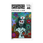 Day of the Dead Nurse Stamp