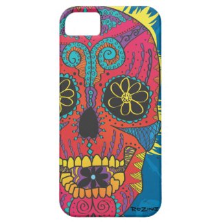 Day of The Dead Rainbow Skull Daisy Tribal Tattoo iPhone 5 Covers