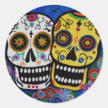 DAY OF THE DEAD ROUND STICKER