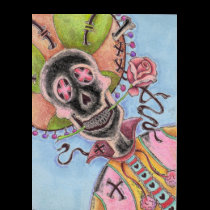Day of the Dead Skeleton with Rose T-Shirt