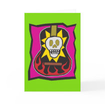 Day of the Dead Skul Guitar Green w/Purple cards by jomodad Day of the Dead Skul Guitar Green w/Purple cards