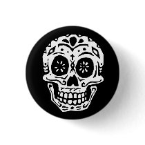Day Of The Dead Skull 2 buttons