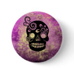 Day of the Dead Skull Button