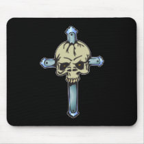 Day of the Dead Skull Cross mousepads