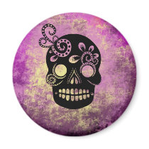 Day of the Dead Skull Magnet