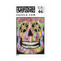Day of the Dead Skull Stamp