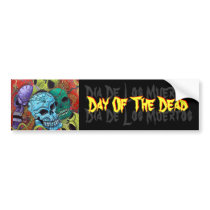 Day Of The Dead / Sugar Skull Art Bumper Sticker